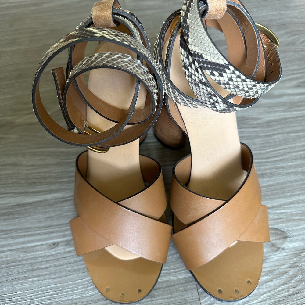 Gucci snake lace up heels